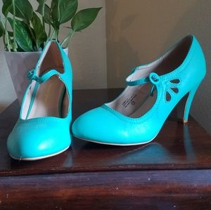 Chase and Chloe Aqua Heels
